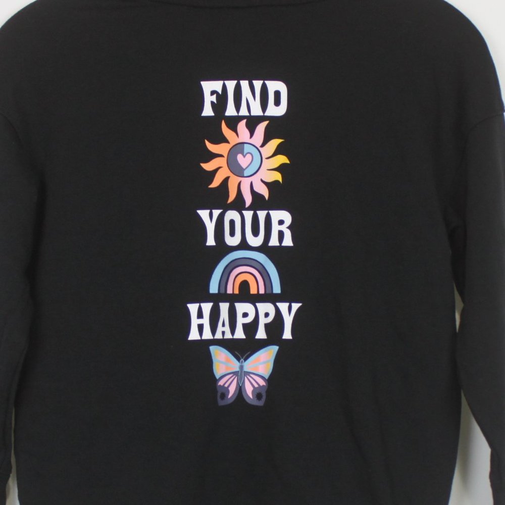 Old Navy Find Your Happy Graphic Pullover Long Sleeve Hooded Sweater - Picture 3 of 8